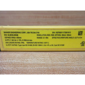Banner SLSE30-450Q8 EZ-Screen Safety Light Curtain SLSE30450Q8 - New No Box