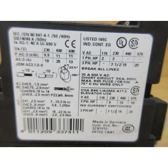Siemens 3RT1026-1AG2 Contactor 3RT10261AG2 - New No Box
