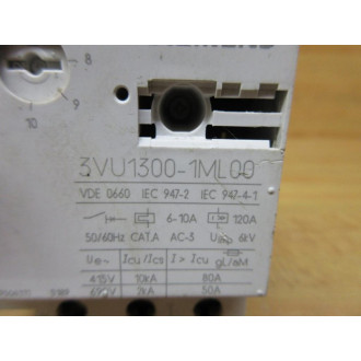 Siemens 3VU1300-1ML00 Starter Motor 3VU13001ML00 No Cover - Used