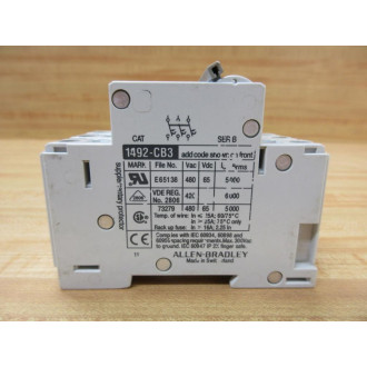 Allen Bradley 1492-CB3 H 030 Circuit Breaker Ser. C Ser B - Used