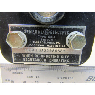 General Electric 16SB1BA339SSS2R Rotary Selector Switch - Used
