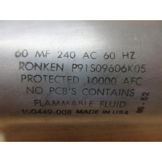 Ronken P91S09606K05 Capacitor - Used