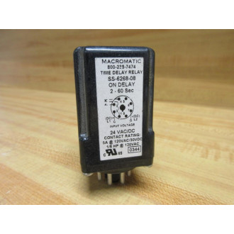 Macromatic SS-6268-08 Time Delay Relay SS626808 - Used
