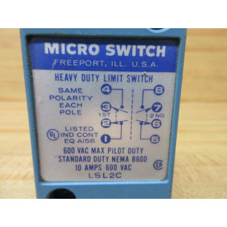 Honeywell  Micro Switch LSL2C Limit Switch WO Operator Head - Used