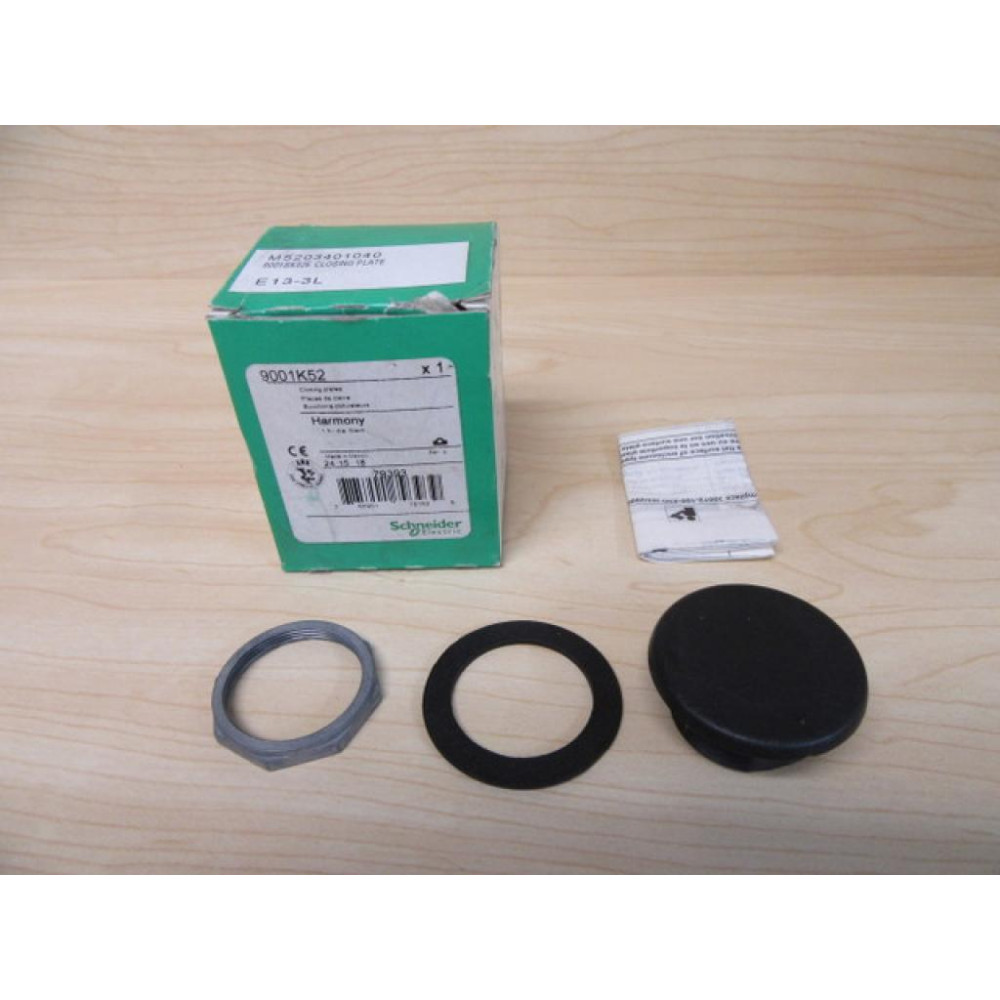 Square D 9001-K52 Closing Plate 9001K52 Black Plastic