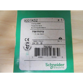 Square D 9001-K52 Closing Plate 9001K52 Black Plastic