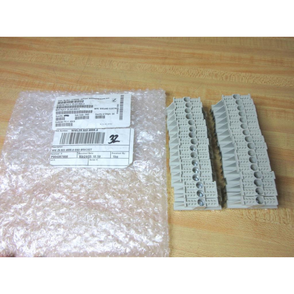 Wieland Electric Z5.522.8555.0 End Bracket 97082S35 (Pack of 32)