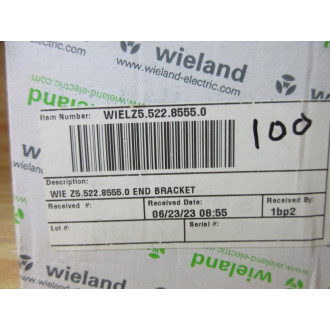 Wieland Electric Z5.522.8555.0 End Bracket 97082S35 (Pack of 100)