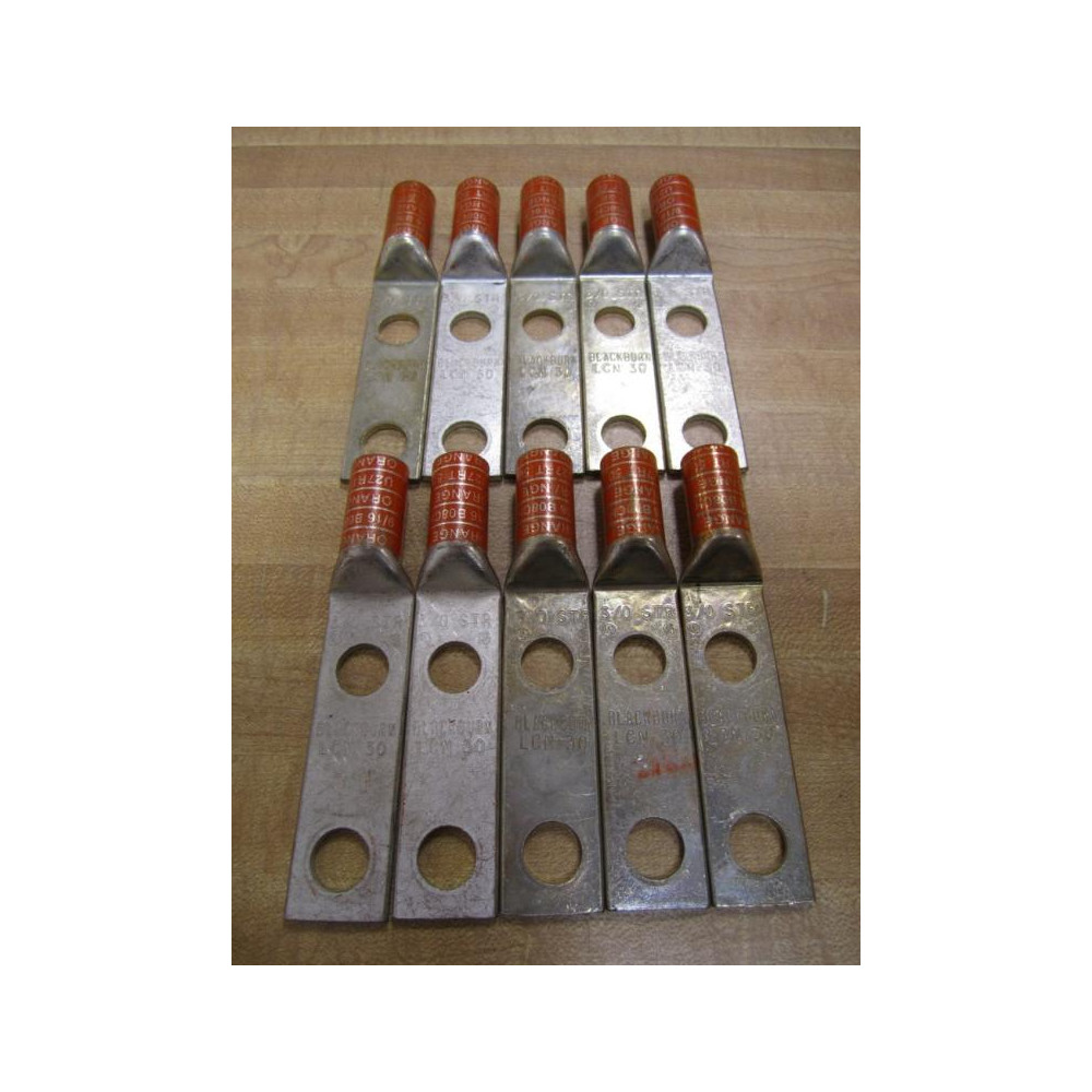 Thomas & Betts Blackburn LCN30 Connector Lugs Bag Of 10 - New No Box