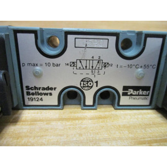 Schrader Bellows 19124 Parker Double Solenoid  Valve - Used