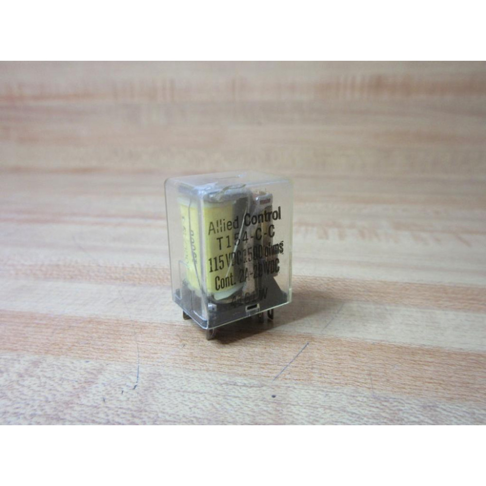 Allied Control T154-C-C-115V DC Relay T154-C-C Cracked Housing - Used