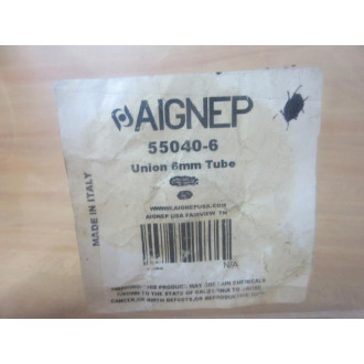 AIGNEP 55040-6 Union 6mm Tube 550406 (Pack of 12)