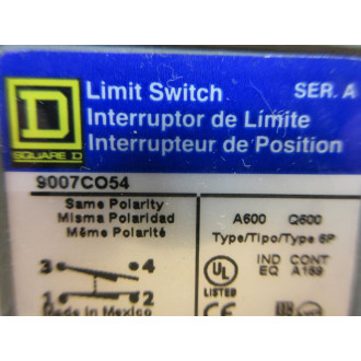 Square D 9007CO54 Limit Switch - New No Box