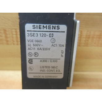 Siemens 3SE3 120-0J Limit Switch 3SE31200J - Used