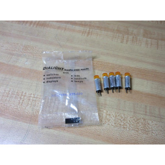 Dialco 507-383-1433-600 Dialight Amber Indicator Light 507-383 (Pack of 5)