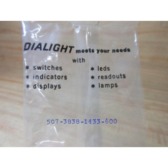 Dialco 507-383-1433-600 Dialight Amber Indicator Light 507-383 (Pack of 5)