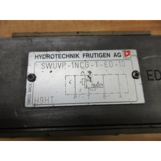 Hydrotechnik SWUVP-1NCG-T-ED-10 Hydraulic Valve SWUVP1NCGTED10 - Used