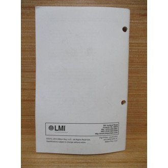 LMI 1796.C Series B9 & C9 Electronic Metering Pump Manual - New No Box