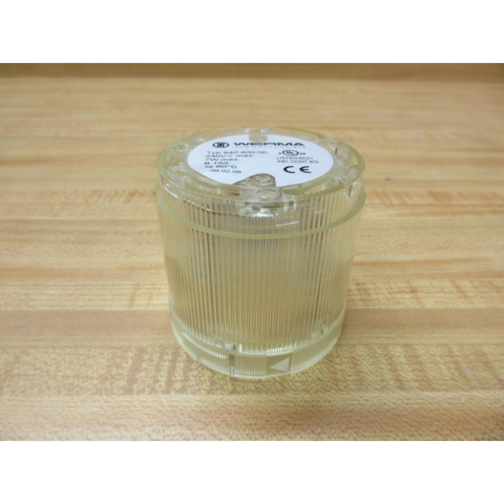 Werma 840 400 00 Stack Light With Bulb, No Ring - Used