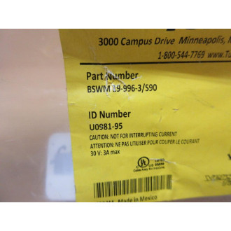 Turck BSWM19-996-3S90 Cordset U0981-95