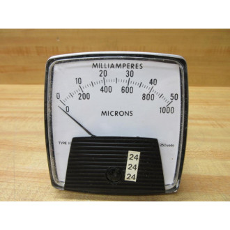 General Electric 162 GE Analog Panel Meter 0-1000 Microns