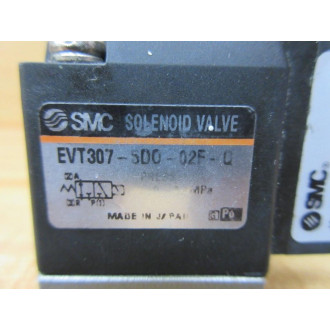 SMC EVT307-5DO-02F-Q Solenoid Valve EVT3075DO02FQ - Used