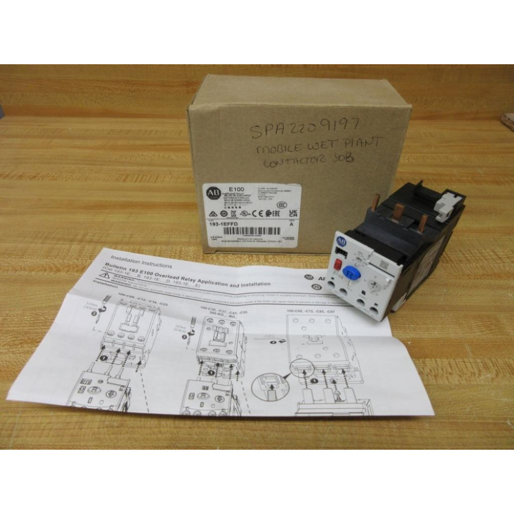 Allen Bradley 193-1EFFD Overload Relay 1931EFFD