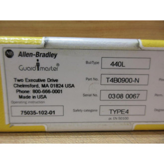 Allen Bradley 440L-T4B0900-N Transmitter 440LT4B0900N - Used