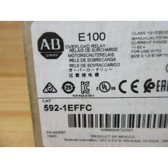 Allen Bradley 592-1EFFC Overload Relay 5921EFFC