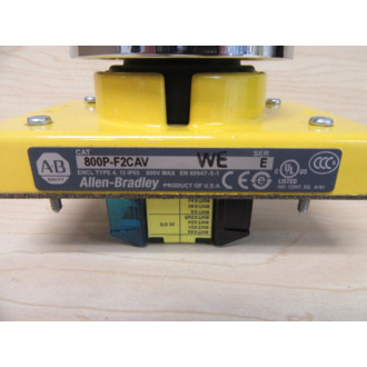 Allen Bradley 800P-F2CAV Palm Button Minor Scuffing On Button - New No Box