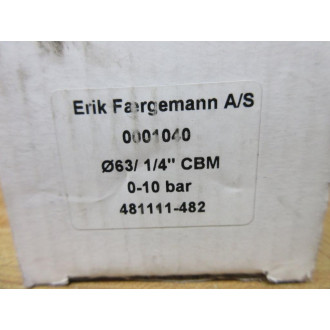 Erik Faergemann AS 0001040 Fluid Filled Pressure Gauge