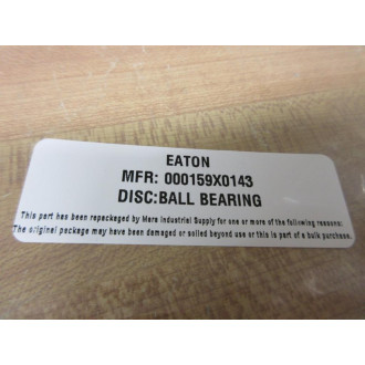 Eaton 000159X0143 Danfoss Airflex Ball Bearing XLS 2.12