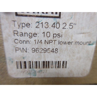 Wika 9629548 Fluid Filled Pressure Gauge - New No Box