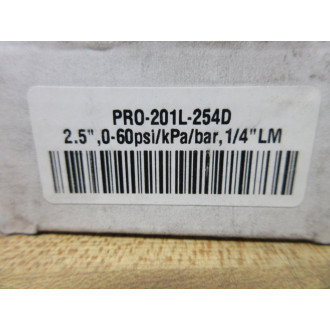 PIC Gauges PRO-201L-254D Fluid Filled Pressure Gauge PRO201L254D