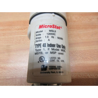 Federal Signal MSL3-120 Stack Light MSL3120 Base Only No Lens - Used