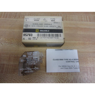 Square D 9999-SO4 Overload Module 9999-S04 Ser C
