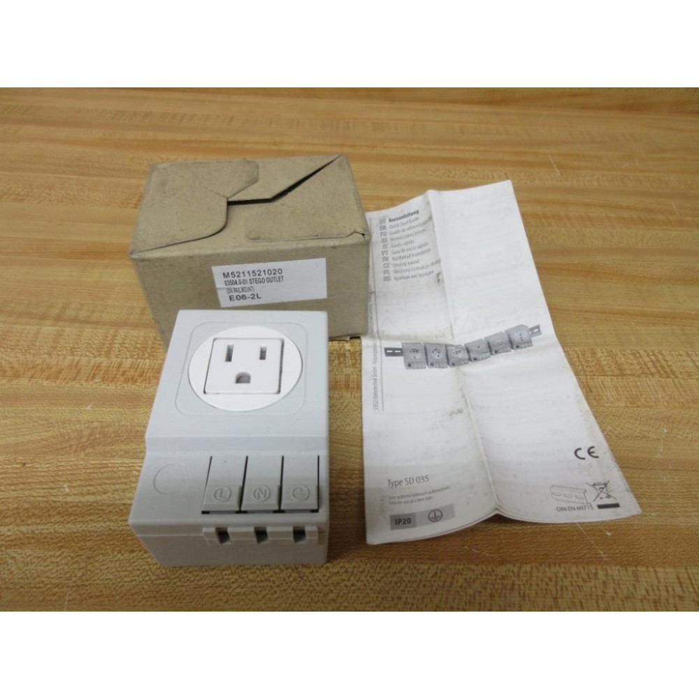 Stego 03504.0-01 Din Rail Mount Outlet 03504001