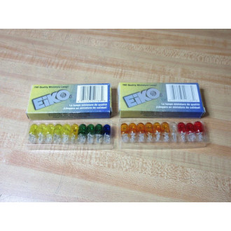 Eiko 555 Miniature Lamp Light Bulbs Colors (Pack of 20)