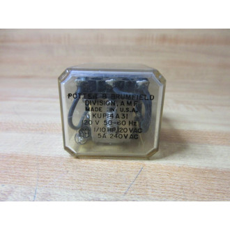 Potter & Brumfield KUP14A31-120V AC AMF Relay KUP14A31-120VAC - Used