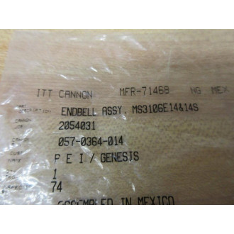 ITT Cannon Electric 057-0364-014 Endbell Assembly 0570364014