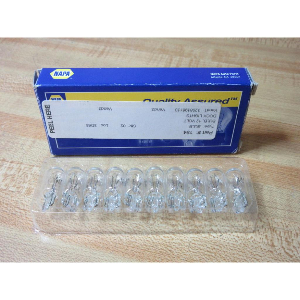 Napa 194 Miniature Lamp Light Bulb (Pack of 10)