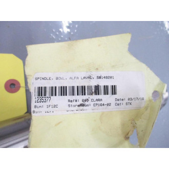 Alfa Laval 58148201 Spindle - New No Box