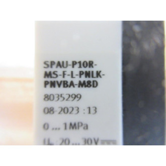 Festo SPAU-P10R-MS-F-L-PNLK-PNVBA-M8D Pressure Sensor SPAUP10RMSFLPNLKPNVBAM8D - New No Box