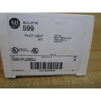 Allen Bradley 599-PL09DJ Pilot Light Kit 599PL09DJ 240V Input