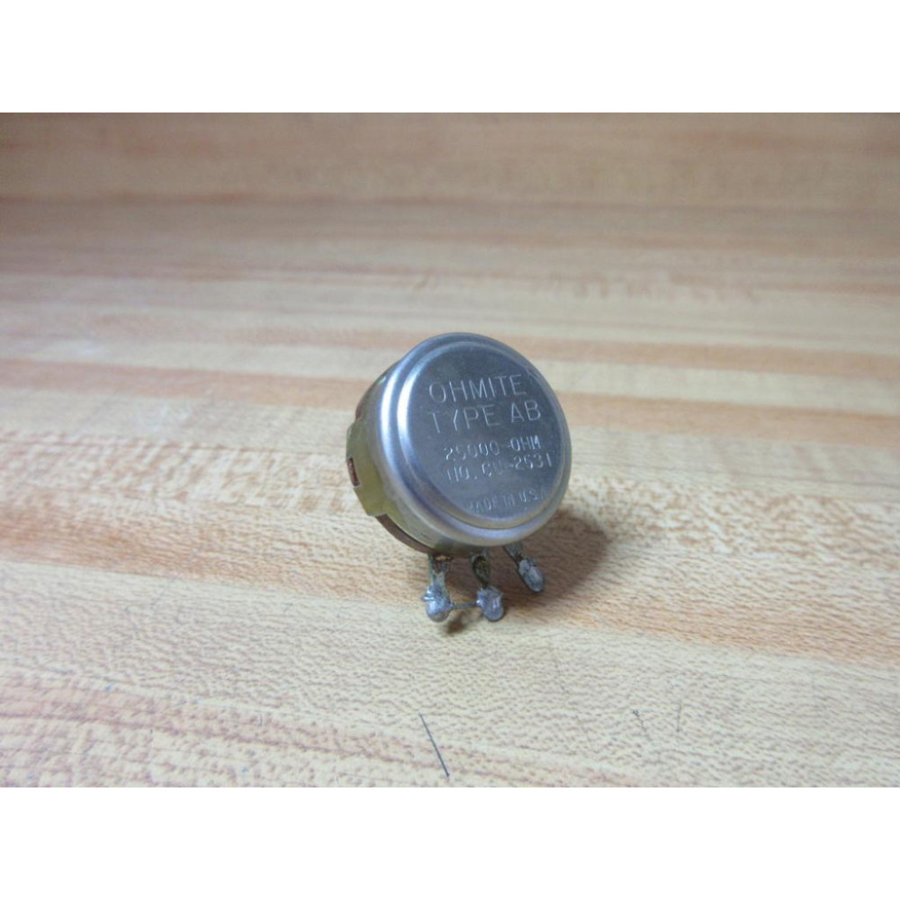 Ohmite CU2531 Potentiometer 25KΩ 25000 Ohms - Used
