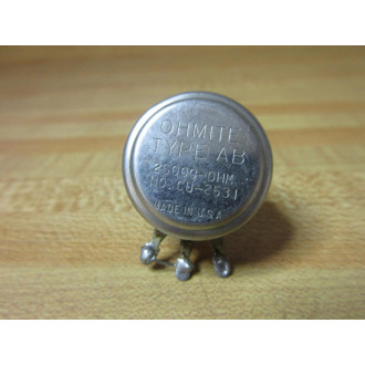 Ohmite CU2531 Potentiometer 25KΩ 25000 Ohms - Used