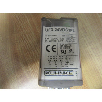 Kuhnke UF3-24VDC1FL Relay UF324VDC1FL - Used