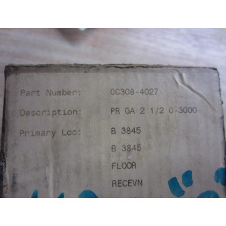 Noshok 0C308-4027 Gauge 0C3084027 0-3000PSI