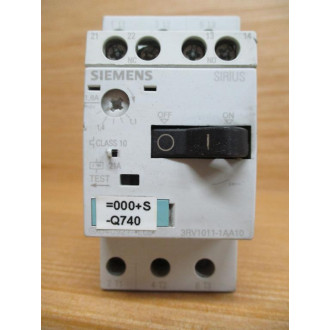 Siemens 3RV1011-1AA10 Circuit Breaker 3RV10111AA10 W 3RV1901-1E - Used