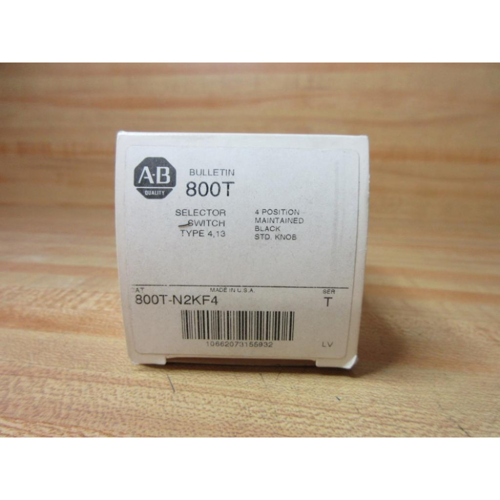 Allen Bradley 800T-N2KF4 Selector Switch 800TN2KF4 EMPTY BOX ONLY!! Series T